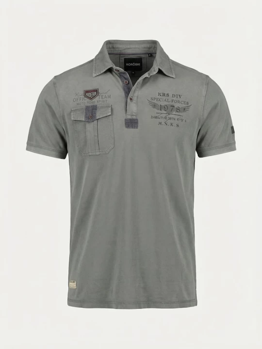 Foto van product KOROSHI Shirt grijs / zwart