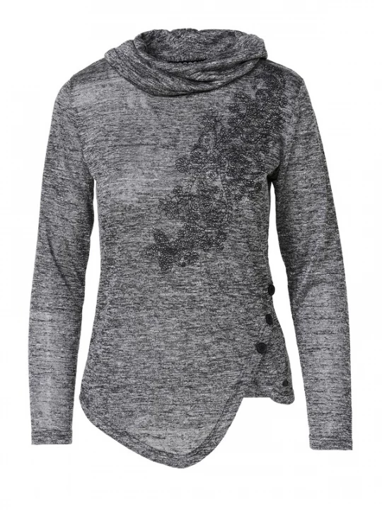 Foto van product KOROSHI Shirt grijs / zwart