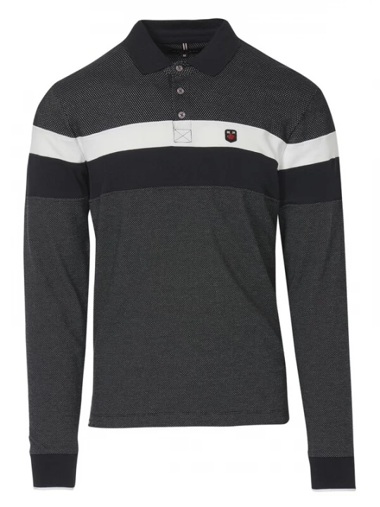 Foto van product KOROSHI Shirt grijs / zwart / wit