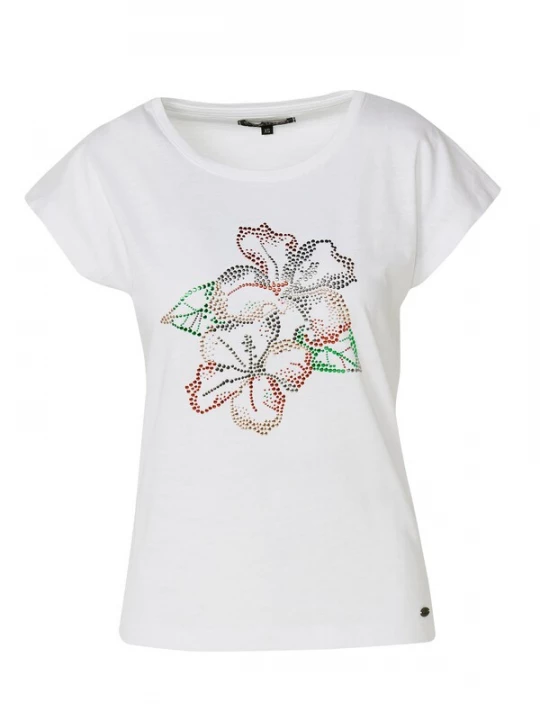 Foto van product KOROSHI Shirt groen / rood / zilver / wit