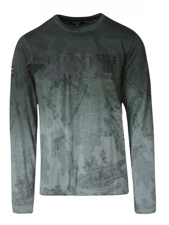 Foto van product KOROSHI Shirt kaki / zwart