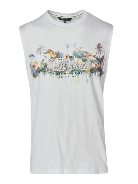 Foto van product KOROSHI Shirt lichtblauw / honing / pastelgroen / offwhite