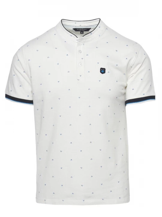 Foto van product KOROSHI Shirt lichtblauw / zwart / wit