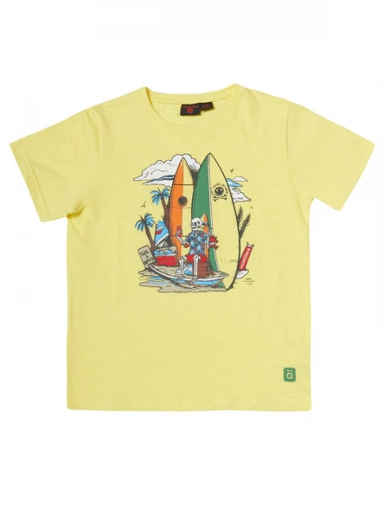 Foto van product KOROSHI Shirt lichtgeel / gemengde kleuren