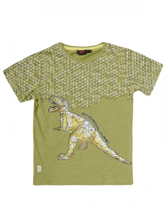 Foto van product KOROSHI Shirt lichtgeel / riet / zwart / wit