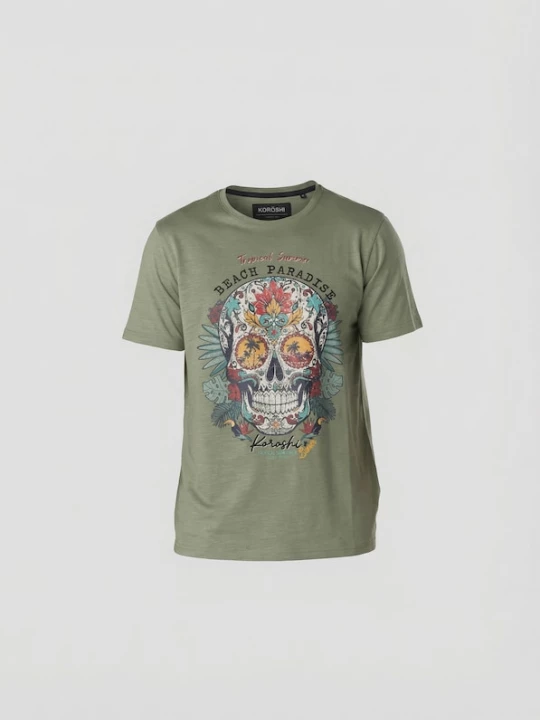 Foto van product KOROSHI Shirt lichtgroen / gemengde kleuren