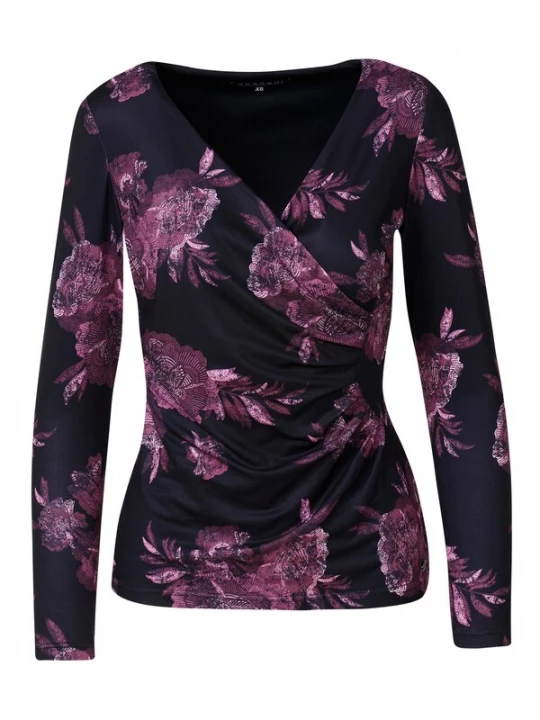 Foto van product KOROSHI Shirt lila / zwart