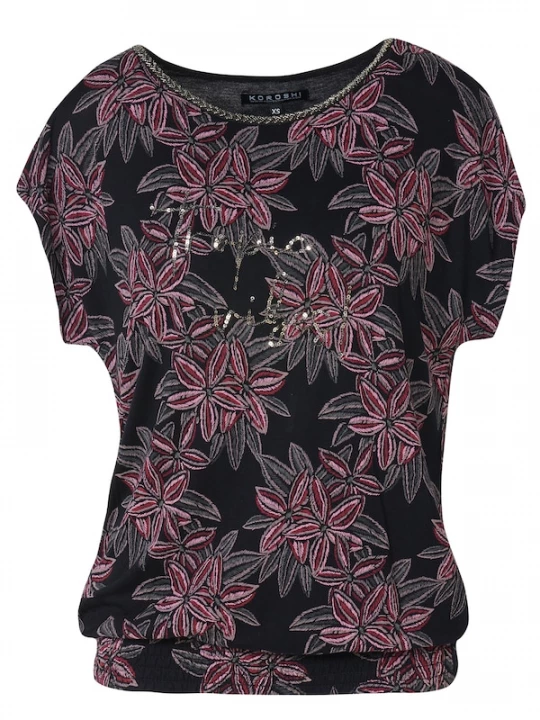 Foto van product KOROSHI Shirt lila / zwart
