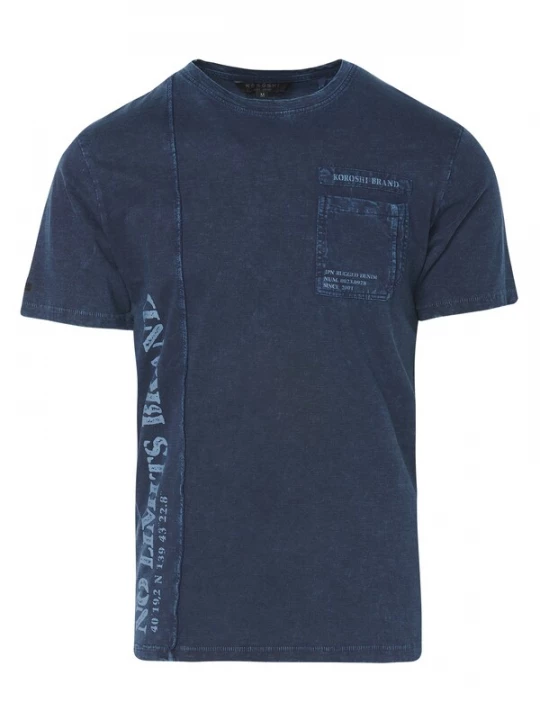 Foto van product KOROSHI Shirt marine / blauw denim