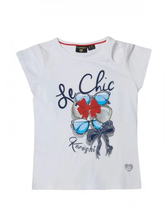 Foto van product KOROSHI Shirt marine / donkerrood / zilver / wit