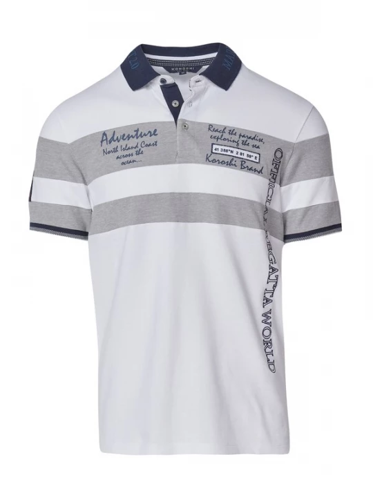 Foto van product KOROSHI Shirt marine / grijs / wit