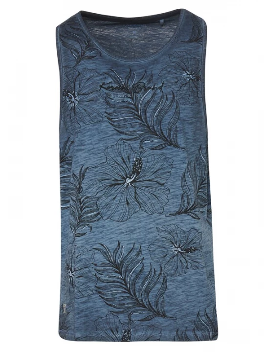 Foto van product KOROSHI Shirt marine / lichtblauw / zwart