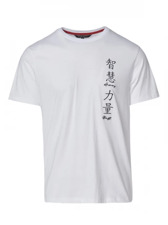 Foto van product KOROSHI Shirt marine / lichtrood / zwart / wit