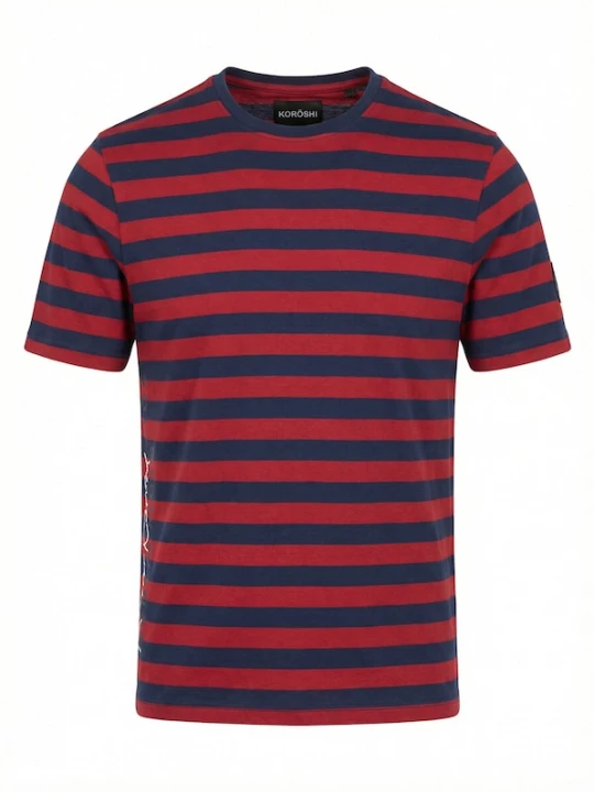 Foto van product KOROSHI Shirt marine / rood