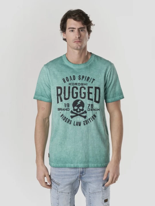 Foto van product KOROSHI Shirt mintgroen / zwart