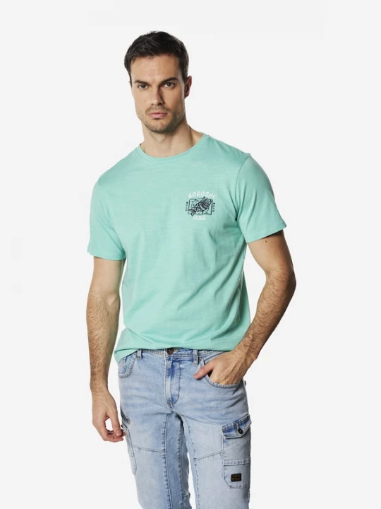Foto van product KOROSHI Shirt mintgroen / zwart / wit