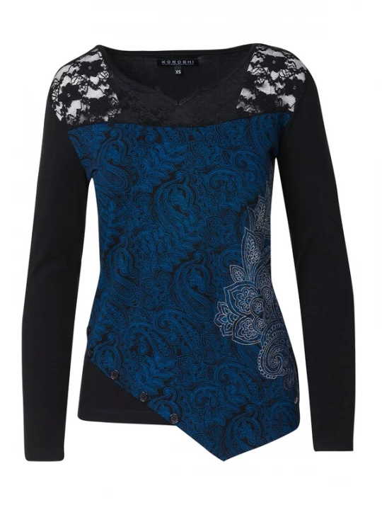 Foto van product KOROSHI Shirt navy / gemengde kleuren