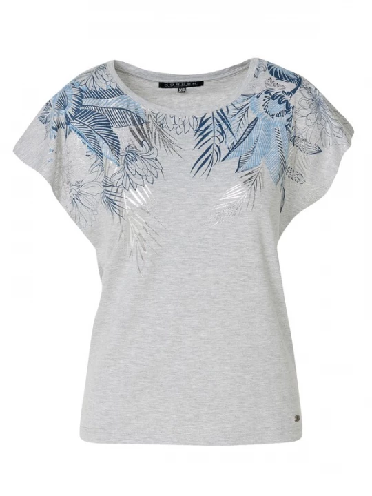 Foto van product KOROSHI Shirt navy / grijs / zilver