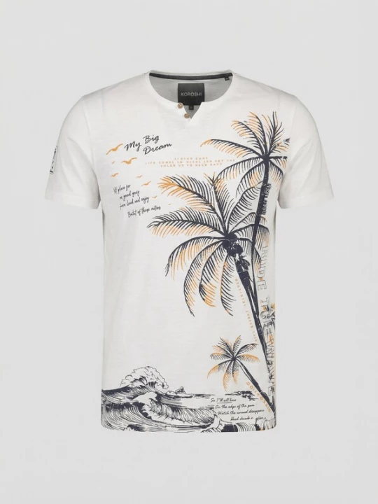 Foto van product KOROSHI Shirt navy / honing / offwhite