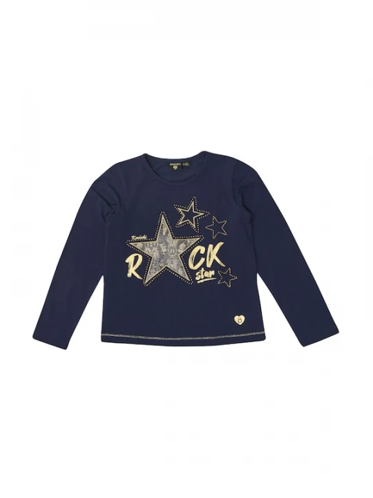 Foto van product KOROSHI Shirt navy / lichtgeel