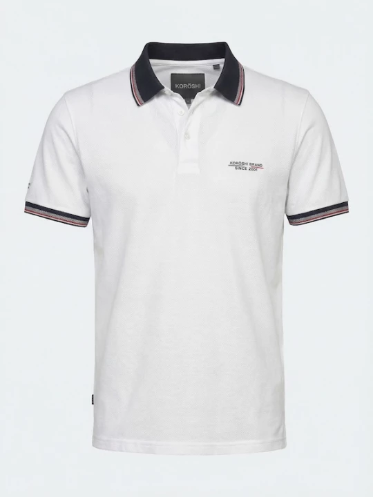 Foto van product KOROSHI Shirt navy / roestrood / offwhite