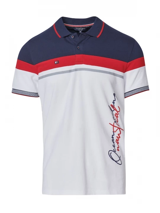 Foto van product KOROSHI Shirt navy / rood / wit