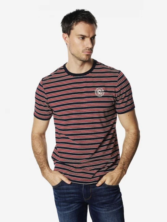 Foto van product KOROSHI Shirt navy / rood / wit