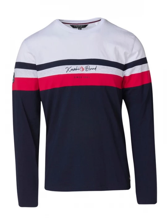 Foto van product KOROSHI Shirt navy / rood / wit