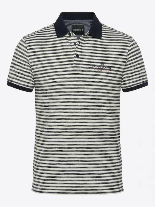Foto van product KOROSHI Shirt navy / wit