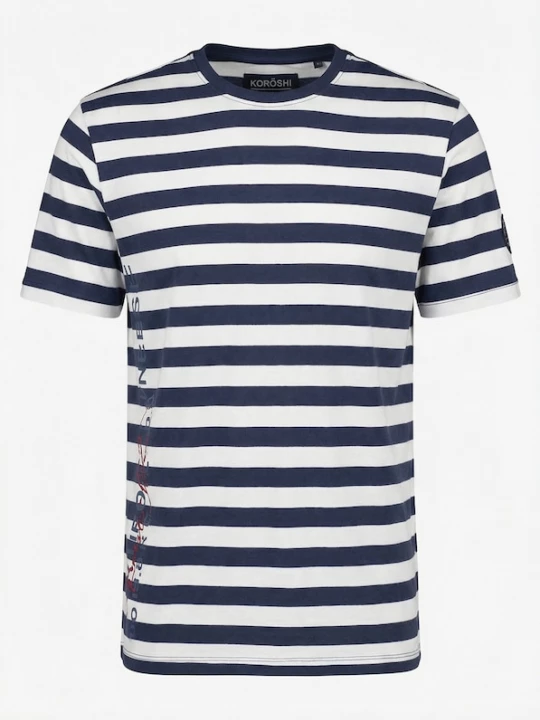 Foto van product KOROSHI Shirt navy / wit
