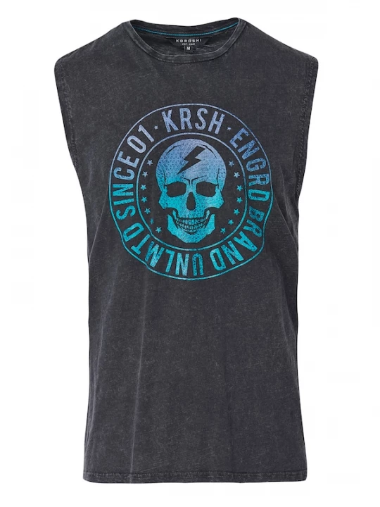 Foto van product KOROSHI Shirt neonblauw / sering / zwart