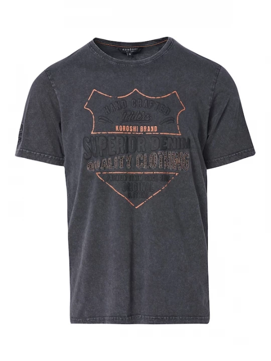 Foto van product KOROSHI Shirt oranje / zwart