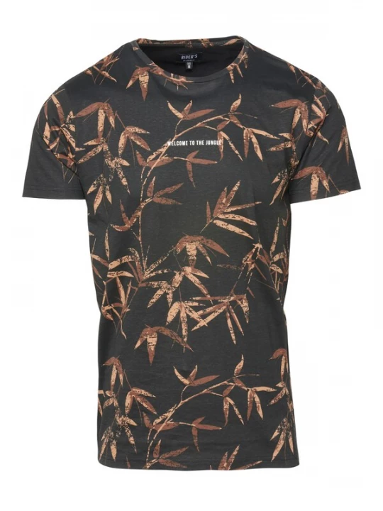 Foto van product KOROSHI Shirt pueblo / lichtbruin / zwart / wit