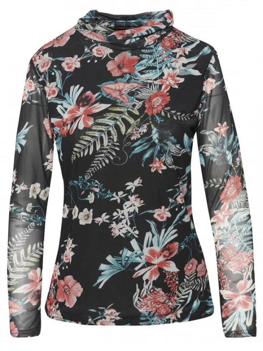 Foto van product KOROSHI Shirt riet / jade groen / rood / zwart / wit