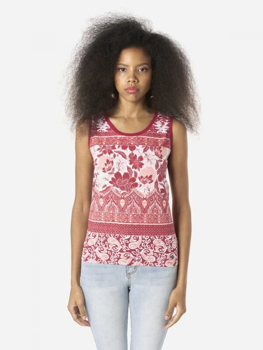 Foto van product KOROSHI Shirt rood / wit