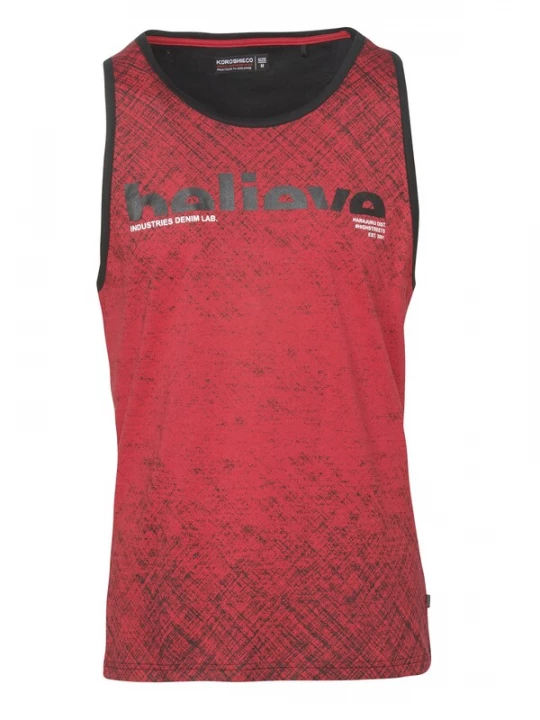 Foto van product KOROSHI Shirt rood / zwart