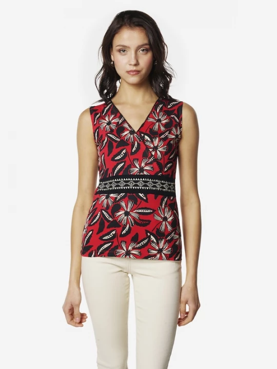 Foto van product KOROSHI Shirt rood / zwart / wit