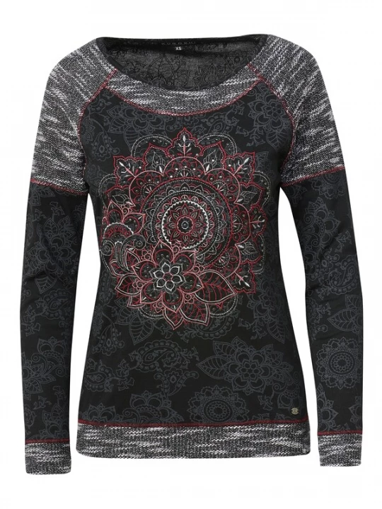 Foto van product KOROSHI Shirt rood / zwart / wit