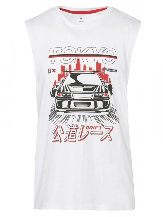 Foto van product KOROSHI Shirt rood / zwart / wit