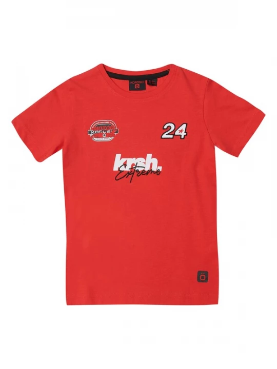 Foto van product KOROSHI Shirt rood / zwart / wit