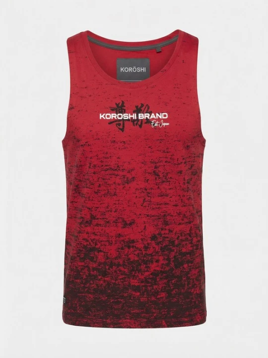 Foto van product KOROSHI Shirt rood / zwart / wit
