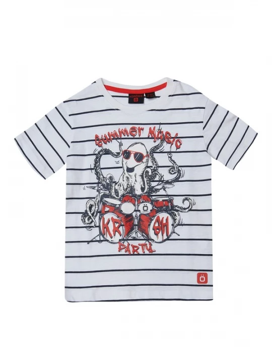 Foto van product KOROSHI Shirt rood / zwart / wit
