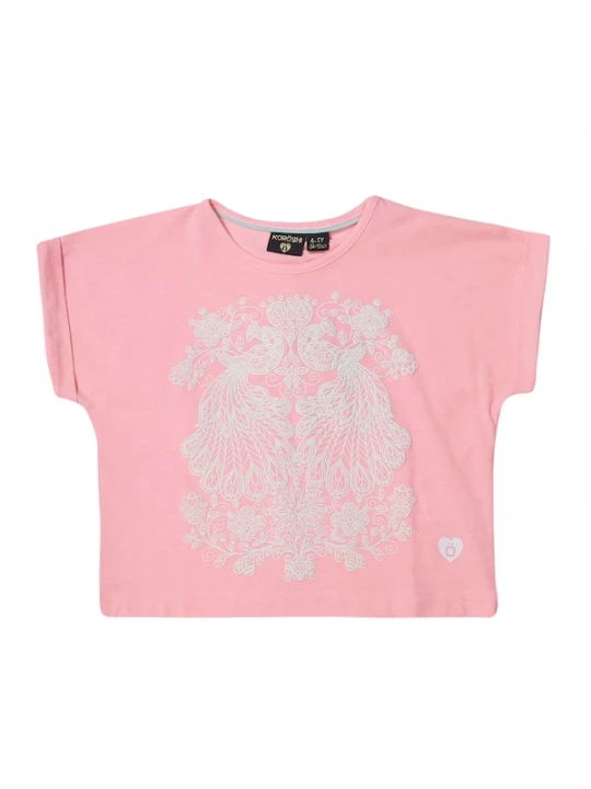 Foto van product KOROSHI Shirt rosa / wit