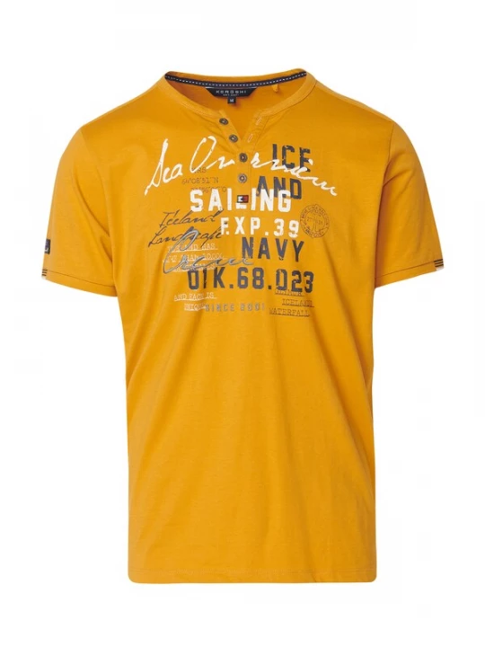 Foto van product KOROSHI Shirt safraan / zwart / wit