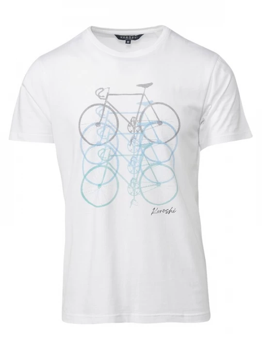 Foto van product KOROSHI Shirt turquoise / antraciet / wit