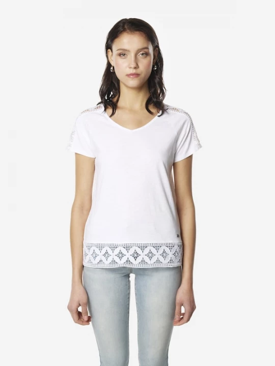 Foto van product KOROSHI Shirt wit gemêleerd