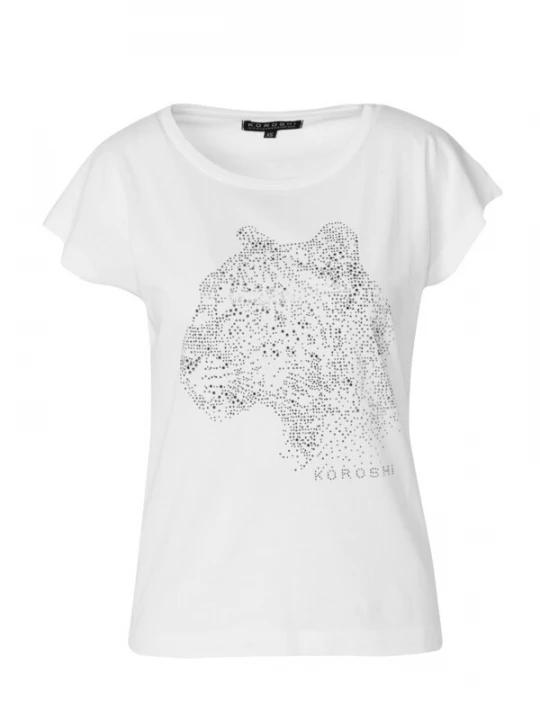 Foto van product KOROSHI Shirt zilver / wit