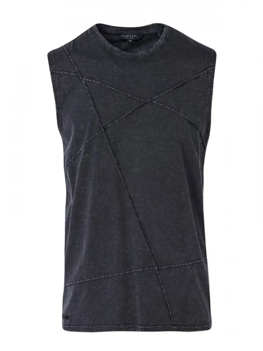 Foto van product KOROSHI Shirt zwart gemêleerd