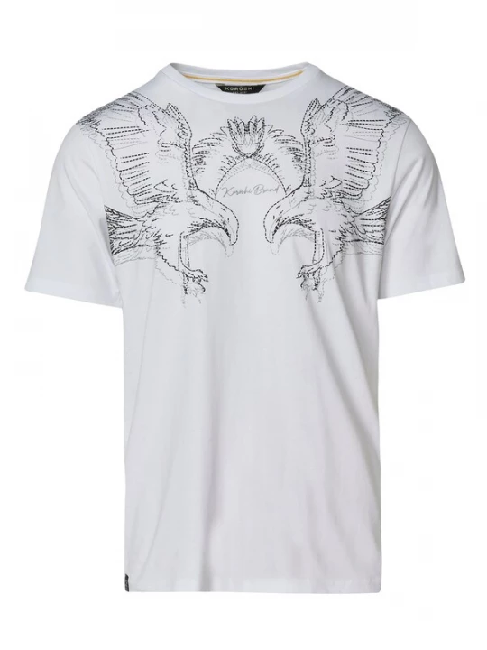 Foto van product KOROSHI Shirt zwart gemêleerd / wit