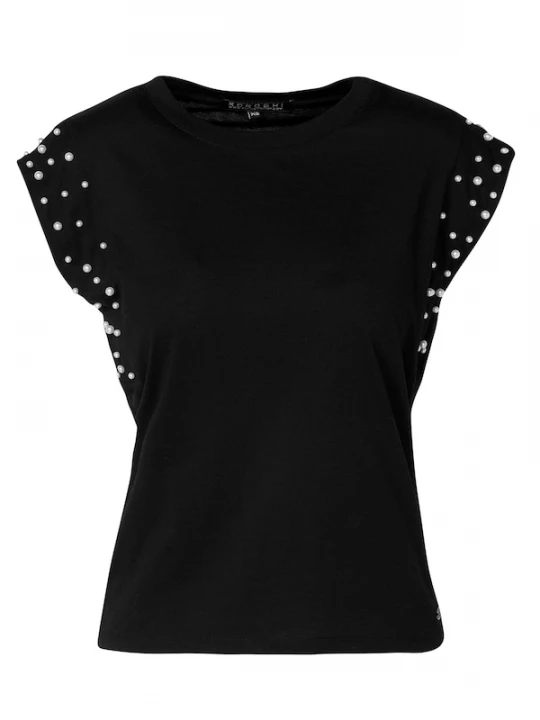 Foto van product KOROSHI Shirt zwart / parelwit
